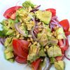 Tomato Avocado Onion Pine nut salad