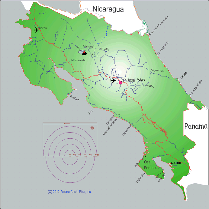 Map of Costa Rica